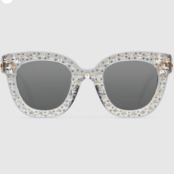 Gucci Accessories - Gucci Cat Eye Acetate Sunglasses with Stars